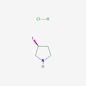 molecular formula C4H9ClIN B7987156 (S)-3-Iodo-pyrrolidine hydrochloride 