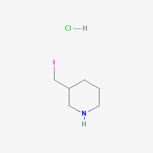 molecular formula C6H13ClIN B7987159 3-Iodomethyl-piperidine hydrochloride 