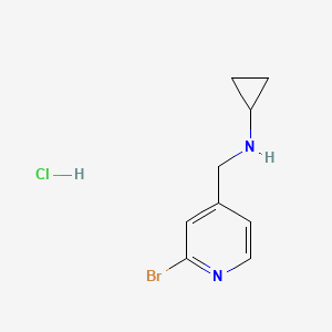 molecular formula C9H12BrClN2 B7987170 (2-Bromo-pyridin-4-ylmethyl)-cyclopropyl-amine hydrochloride 