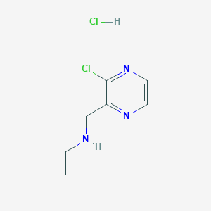 molecular formula C7H11Cl2N3 B7987192 N-((3-chloropyrazin-2-yl)methyl)ethanamine hydrochloride 