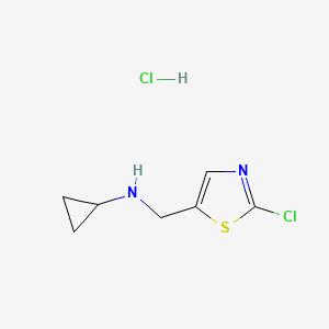 molecular formula C7H10Cl2N2S B7987194 N-((2-chlorothiazol-5-yl)methyl)cyclopropanamine hydrochloride 
