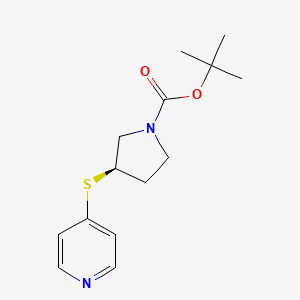 molecular formula C14H20N2O2S B7987222 (R)-tert-butyl 3-(pyridin-4-ylthio)pyrrolidine-1-carboxylate 