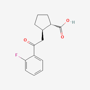 (1S,2R)-2-[2-(2-fluorophenyl)-2-oxoethyl]cyclopentane-1-carboxylic acid