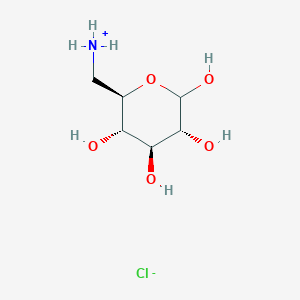 molecular formula C6H14ClNO5 B7987256 [(2R,3S,4S,5R)-3,4,5,6-tetrahydroxyoxan-2-yl]methylazanium;chloride 