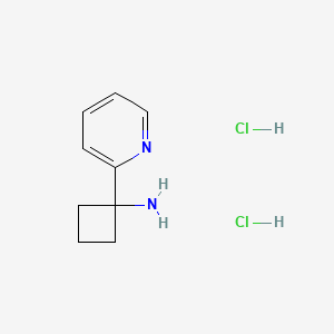 molecular formula C9H14Cl2N2 B7987292 1-(Pyridin-2-yl)cyclobutanamine dihydrochloride 