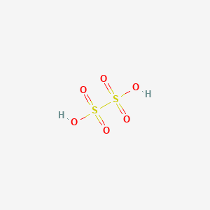 molecular formula H2SO4.O3S<br>H2S2O6<br>H2O6S2 B079873 Dithionic acid CAS No. 14970-71-9