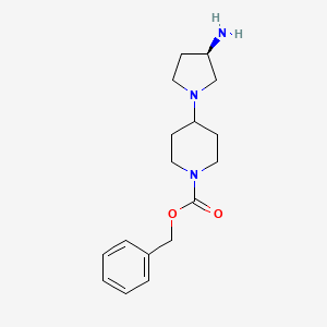 molecular formula C17H25N3O2 B7987313 (R)-1-Cbz-4-(3-aminopyrrolidin-1-YL)piperidine 