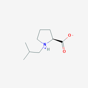 (2S)-1-(2-methylpropyl)pyrrolidin-1-ium-2-carboxylate