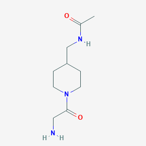 molecular formula C10H19N3O2 B7987372 N-[1-(2-Amino-acetyl)-piperidin-4-ylmethyl]-acetamide 