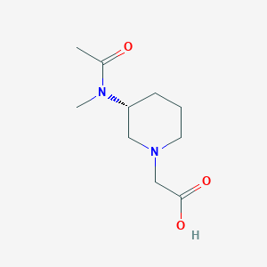 molecular formula C10H18N2O3 B7987393 [(R)-3-(Acetyl-methyl-amino)-piperidin-1-yl]-acetic acid 