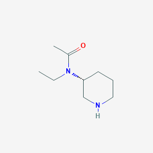 molecular formula C9H18N2O B7987446 (R)-N-Ethyl-N-(piperidin-3-yl)acetamide 