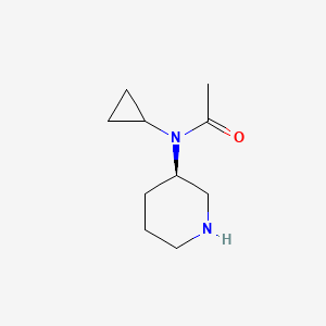 molecular formula C10H18N2O B7987453 (R)-N-Cyclopropyl-N-(piperidin-3-yl)acetamide 