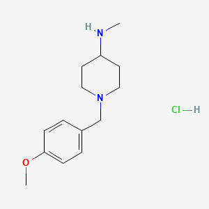 molecular formula C14H23ClN2O B7987491 [1-(4-Methoxy-benzyl)-piperidin-4-yl]-methyl-amine hydrochloride 
