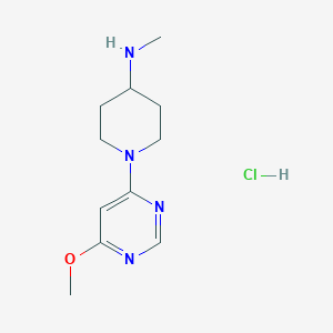 molecular formula C11H19ClN4O B7987496 [1-(6-Methoxy-pyrimidin-4-yl)-piperidin-4-yl]-methyl-amine hydrochloride 