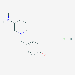 molecular formula C14H23ClN2O B7987500 [1-(4-Methoxy-benzyl)-piperidin-3-yl]-methyl-amine hydrochloride 