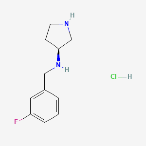 molecular formula C11H16ClFN2 B7987530 (3-Fluoro-benzyl)-(S)-pyrrolidin-3-yl-amine hydrochloride 