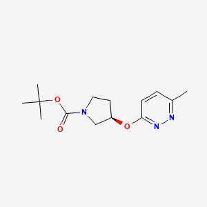 molecular formula C14H21N3O3 B7987548 (R)-3-(6-Methyl-pyridazin-3-yloxy)-pyrrolidine-1-carboxylic acid tert-butyl ester 