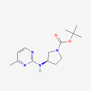 molecular formula C14H22N4O2 B7987602 (R)-3-(4-Methyl-pyrimidin-2-ylamino)-pyrrolidine-1-carboxylic acid tert-butyl ester 