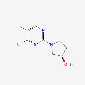 molecular formula C9H12ClN3O B7987610 (R)-1-(4-Chloro-5-methylpyrimidin-2-yl)pyrrolidin-3-ol 