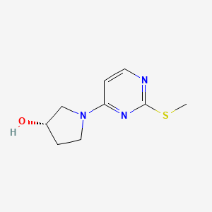 molecular formula C9H13N3OS B7987617 (S)-1-(2-(Methylthio)pyrimidin-4-yl)pyrrolidin-3-ol 