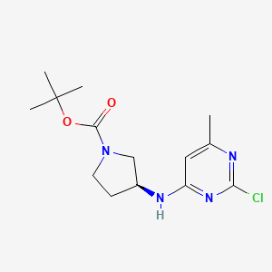 (S)-3-(2-Chloro-6-methyl-pyrimidin-4-ylamino)-pyrrolidine-1-carboxylic acid tert-butyl ester