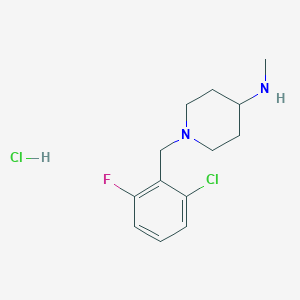 molecular formula C13H19Cl2FN2 B7987645 [1-(2-Chloro-6-fluoro-benzyl)-piperidin-4-yl]-methyl-amine hydrochloride 