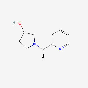 molecular formula C11H16N2O B7987646 1-[(1S)-1-pyridin-2-ylethyl]pyrrolidin-3-ol 