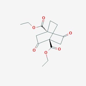molecular formula C14H18O6 B7987684 2,5-Dioxobicyclo[2.2.2]octane-1alpha,4alpha-dicarboxylic acid diethyl ester 
