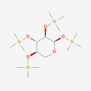 molecular formula C17H42O5Si4 B079877 Trimethyl-[(2R,3R,4S,5R)-2,3,5-tris(trimethylsilyloxy)oxan-4-yl]oxysilane CAS No. 14251-20-8