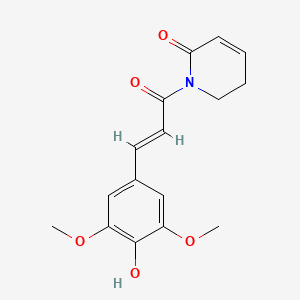 molecular formula C16H17NO5 B7987727 1-(3-(4-Hydroxy-3,5-dimethoxyphenyl)acryloyl)-5,6-dihydropyridin-2(1H)-one 