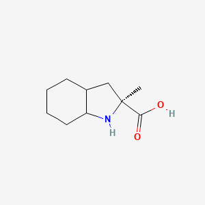 molecular formula C10H17NO2 B7987762 (2S)-2-Methyloctahydro-1H-indole-2-carboxylic acid CAS No. 794499-96-0