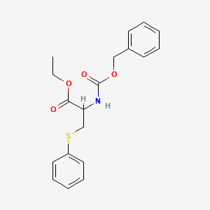 molecular formula C19H21NO4S B7987813 Ethyl 2-benzyloxycarbonylamino-3-phenylsulfanylpropionate 