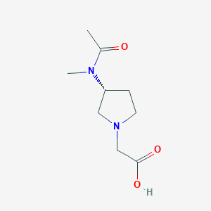 molecular formula C9H16N2O3 B7987826 [(R)-3-(Acetyl-methyl-amino)-pyrrolidin-1-yl]-acetic acid 