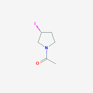 molecular formula C6H10INO B7987839 1-((R)-3-Iodo-pyrrolidin-1-yl)-ethanone 