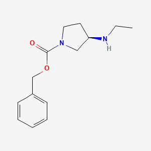 molecular formula C14H20N2O2 B7987876 (R)-3-Ethylamino-pyrrolidine-1-carboxylic acid benzyl ester 