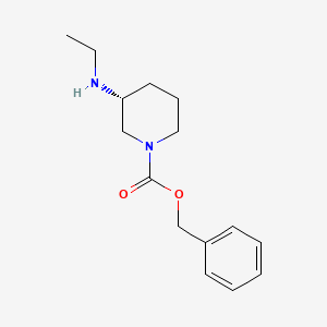 molecular formula C15H22N2O2 B7987882 (R)-3-Ethylamino-piperidine-1-carboxylic acid benzyl ester 