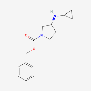 molecular formula C15H20N2O2 B7987899 (R)-3-Cyclopropylamino-pyrrolidine-1-carboxylic acid benzyl ester 