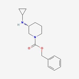 molecular formula C16H22N2O2 B7987900 (R)-3-Cyclopropylamino-piperidine-1-carboxylic acid benzyl ester 