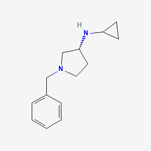 molecular formula C14H20N2 B7987919 ((R)-1-Benzyl-pyrrolidin-3-yl)-cyclopropyl-amine 