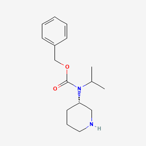 molecular formula C16H24N2O2 B7987937 Isopropyl-(S)-piperidin-3-yl-carbamic acid benzyl ester 