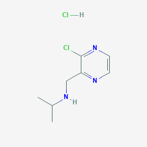 molecular formula C8H13Cl2N3 B7987947 N-((3-chloropyrazin-2-yl)methyl)propan-2-amine hydrochloride 