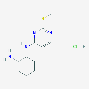 molecular formula C11H19ClN4S B7987966 N-(2-Methylsulfanyl-pyrimidin-4-yl)-cyclohexane-1,2-diamine hydrochloride 