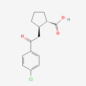 (1S,2R)-2-[2-(4-chlorophenyl)-2-oxoethyl]cyclopentane-1-carboxylic acid