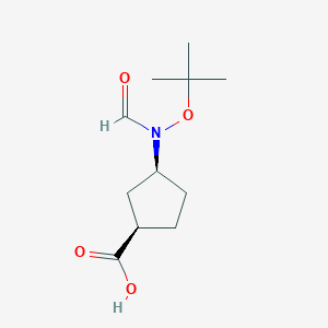 (1R,3S)-3-[tert-Butoxy(formyl)amino]cyclopentane-1-carboxylic acid