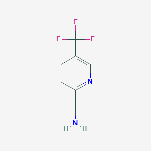 molecular formula C9H11F3N2 B7988009 2-(5-(Trifluoromethyl)pyridin-2-YL)propan-2-amine 
