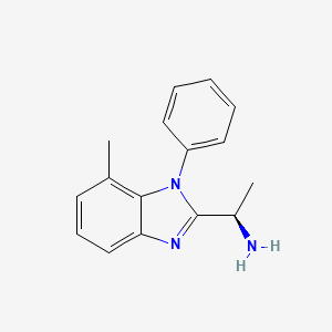 molecular formula C16H17N3 B7988024 (R)-1-(7-Methyl-1-phenyl-1H-benzo[D]imidazol-2-YL)ethanamine 