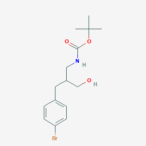 molecular formula C15H22BrNO3 B7988086 Tert-butyl (2-(4-bromobenzyl)-3-hydroxypropyl)carbamate 