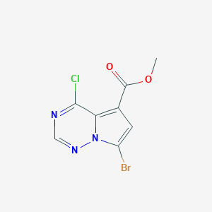 molecular formula C8H5BrClN3O2 B7988101 Methyl 7-bromo-4-chloropyrrolo[2,1-F][1,2,4]triazine-5-carboxylate CAS No. 1416438-04-4