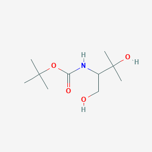 molecular formula C10H21NO4 B7988103 Tert-butyl (1,3-dihydroxy-3-methylbutan-2-YL)carbamate 
