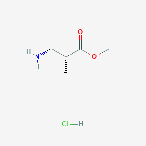 molecular formula C6H14ClNO2 B7988131 (2R,3R)-Methyl 3-amino-2-methylbutanoate hydrochloride CAS No. 2576-40-1